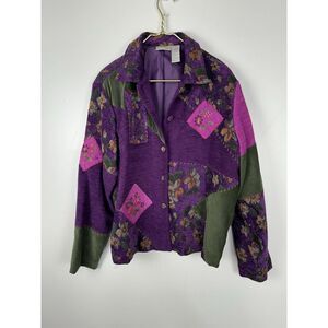 Napa Valley Women's Tapestry Patchwork Embroidered Cottagecore Jacket boho